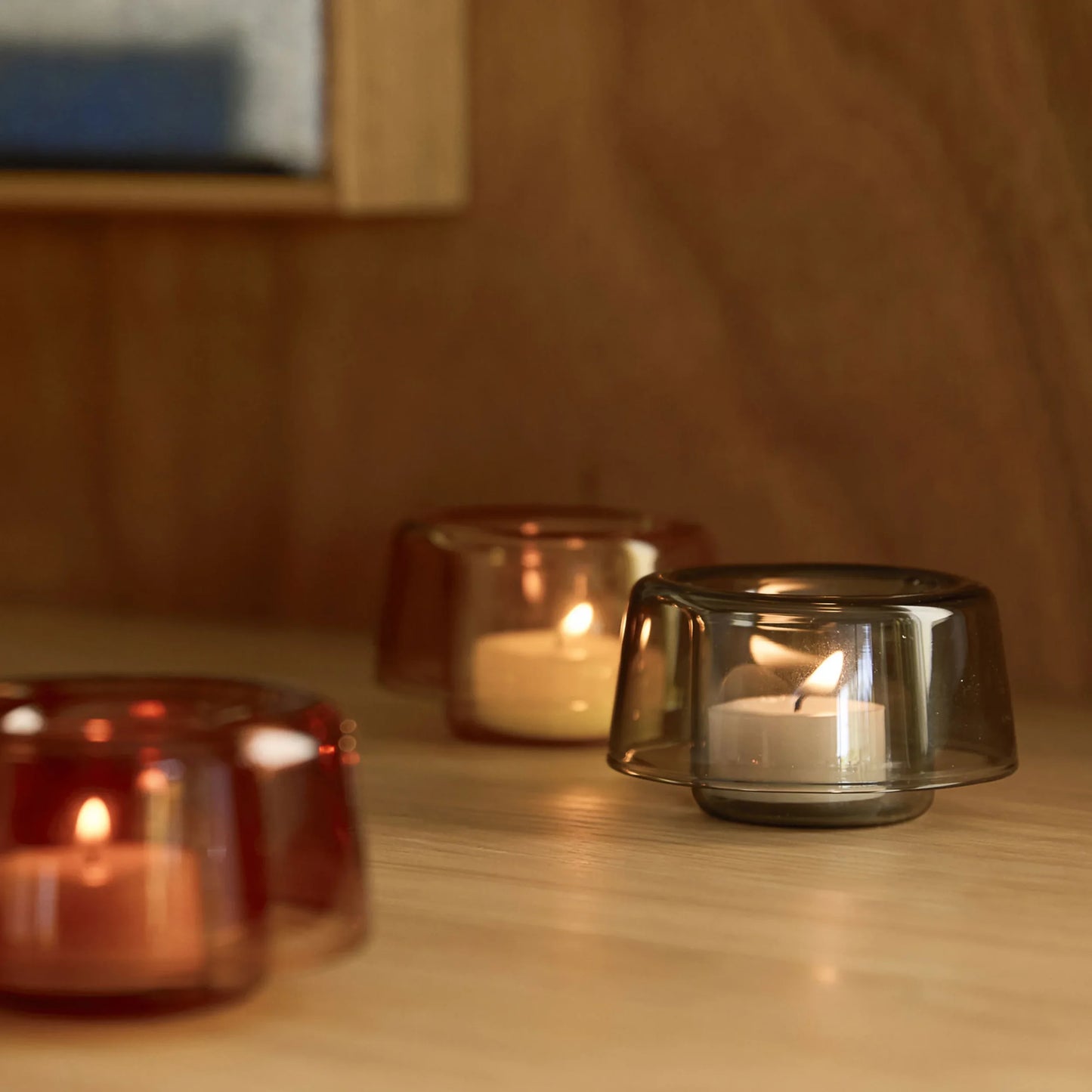 Cascade Tealight Holder - Smoke