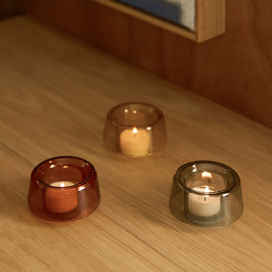 Cascade Tealight Holder - Amber