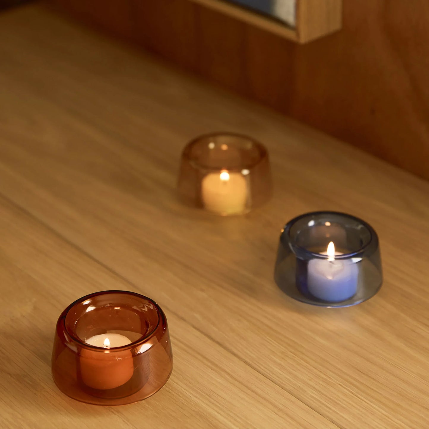 Cascade Tealight Holder - Amber