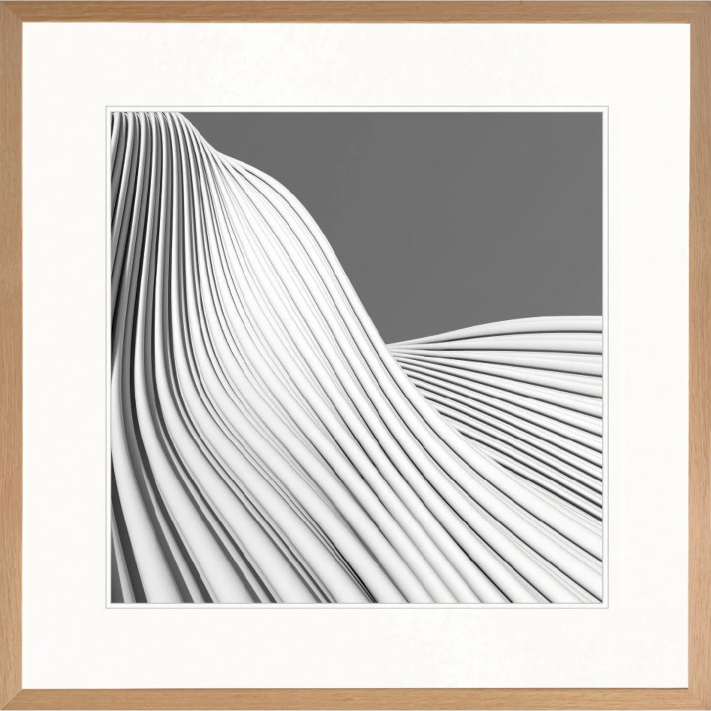 Contours I Print 87cm x 107.6cm Whitewash Oak Frame