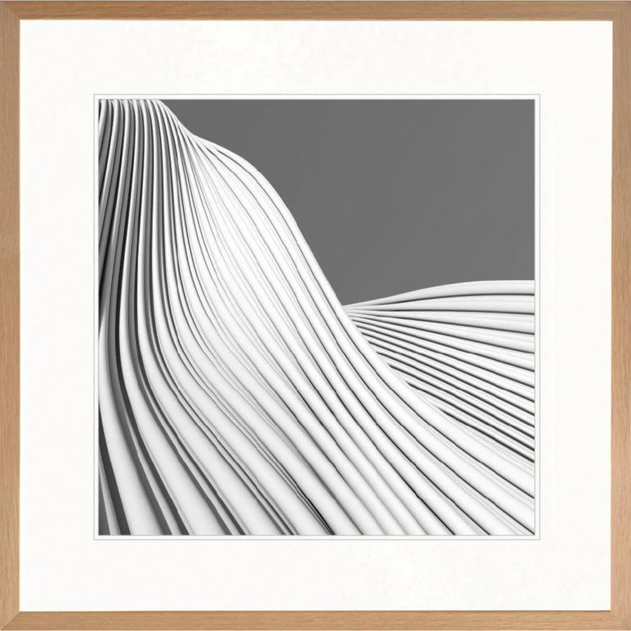 Contours I Print 63cm x 82cm Whitewash Oak Frame