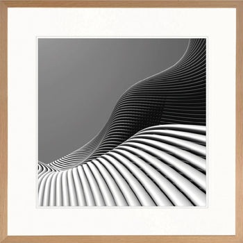 Contours III Print 100cm x 140cm Whitewash Oak Frame