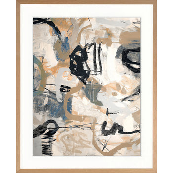 Darlana Abstract I Print 100cm x 140cm Whitewash Oak Frame