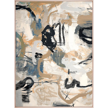 Darlana Abstract I Canvas Print 104.8cm x 145.8cm Oak Frame