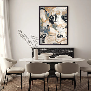 Darlana Abstract I Canvas Print 104.8cm x 145.8cm Oak Frame