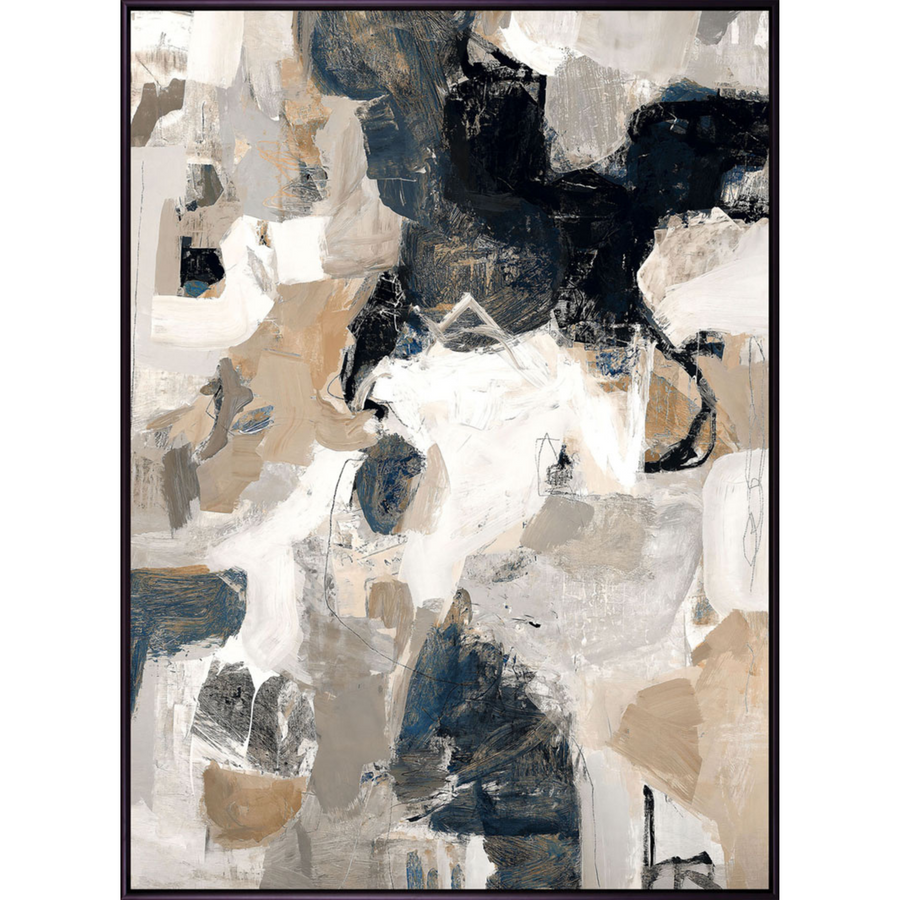 Darlana Abstract II Canvas Print 104.8cm x 145.8cm Black Frame