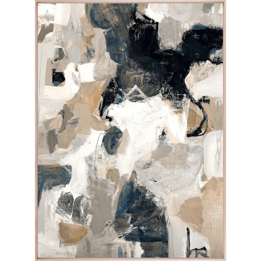 Darlana Abstract II Canvas Print 104.8cm x 145.8cm Oak Frame