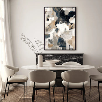 Darlana Abstract II Canvas Print 104.8cm x 145.8cm Oak Frame