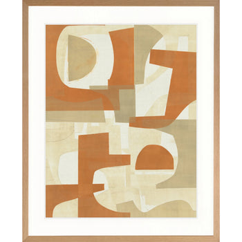 Merabu Collage III Print 63cm x 82cm Whitewash Oak Frame