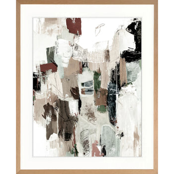 Ori Cubes III Print 87cm x 107.6cm Whitewash Oak Frame