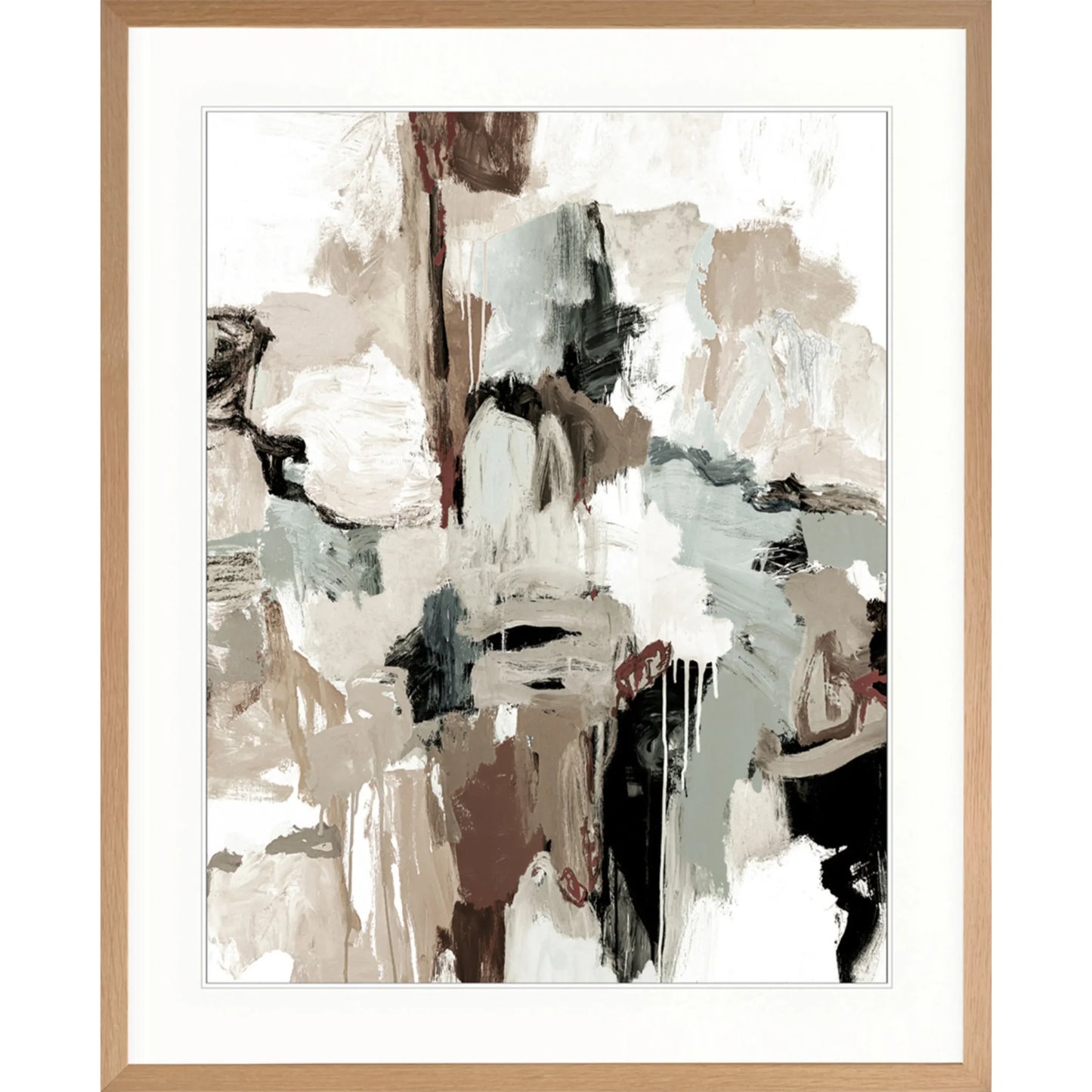 Ori Cubes IV Print 63cm x 82cm Whitewash Oak Frame