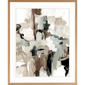 Ori Cubes IV Print 87cm x 107.6cm Whitewash Oak Frame