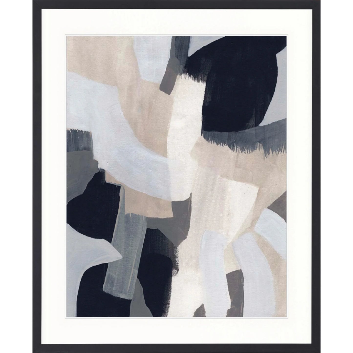 Havana Abstract I Giclee Print 63cm x 82cm Black Frame