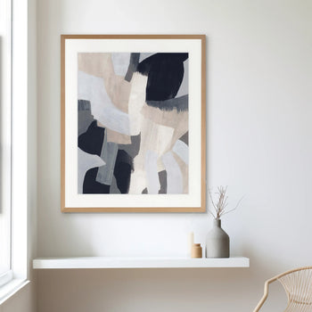 Havana Abstract I Giclee Print 100cm x 140cm Black Frame