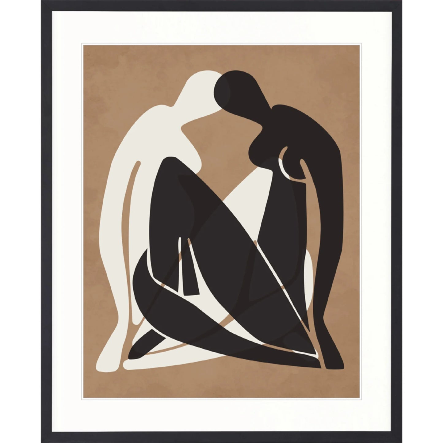 Amoureux Silhouette III Print 87cm x 107.6cm Black Frame