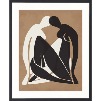 Amoureux Silhouette III Print 63cm x 82cm Black Frame