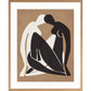 Amoureux Silhouette III Print 63cm x 82cm Whitewash Oak Frame