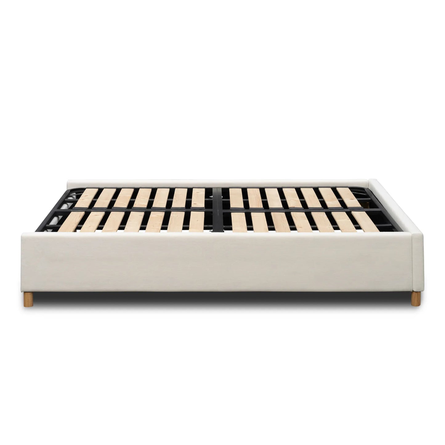 Kennedy Queen Bed Base - Luna Ivory