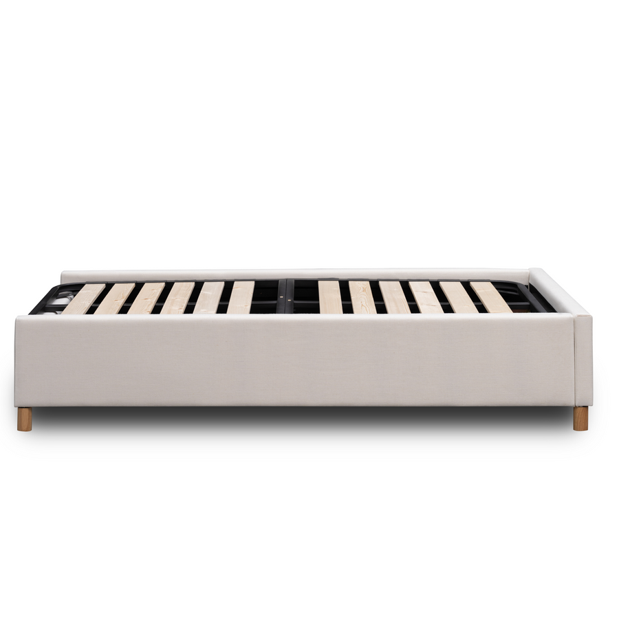 Kennedy Single Bed Base - Luna Ivory