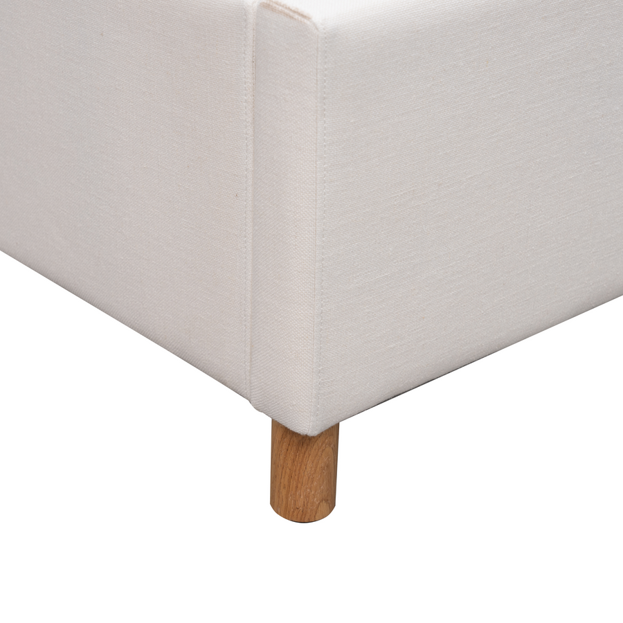 Kennedy Single Bed Base - Luna Ivory