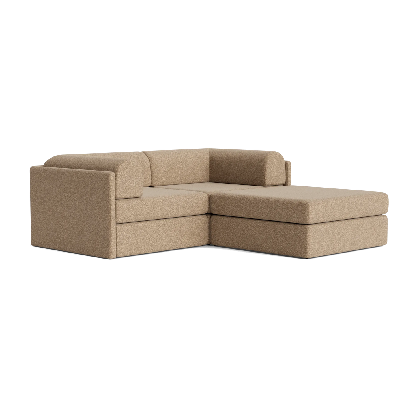 Addy 3 Seater Chaise Sofa - Copenhagen Espresso