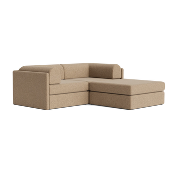 Addy 3 Seater Chaise Sofa - Copenhagen Espresso