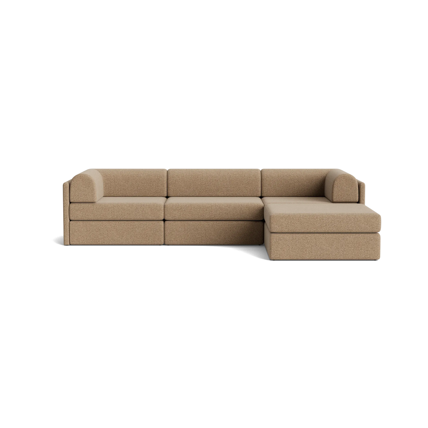 Addy 4 Seater Chaise Sofa - Copenhagen Espresso