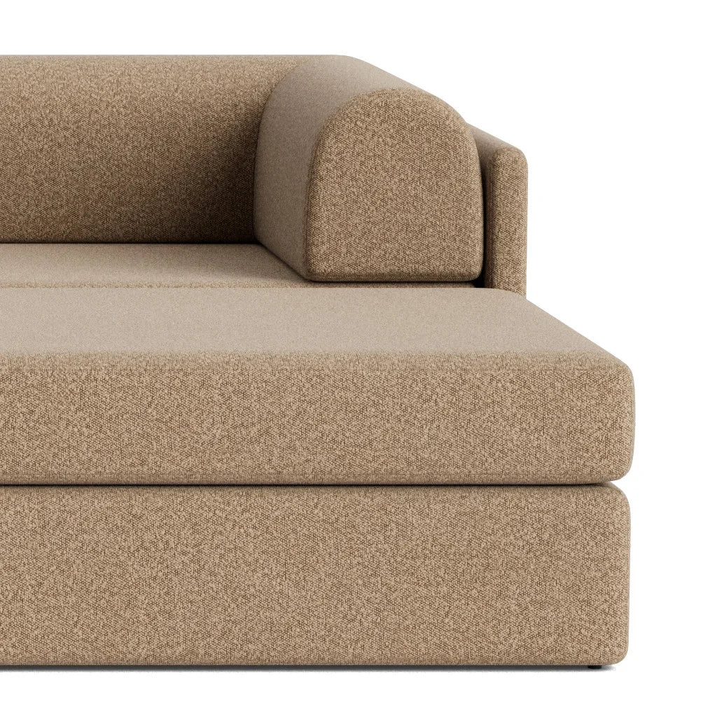 Addy 4 Seater Chaise Sofa - Copenhagen Espresso