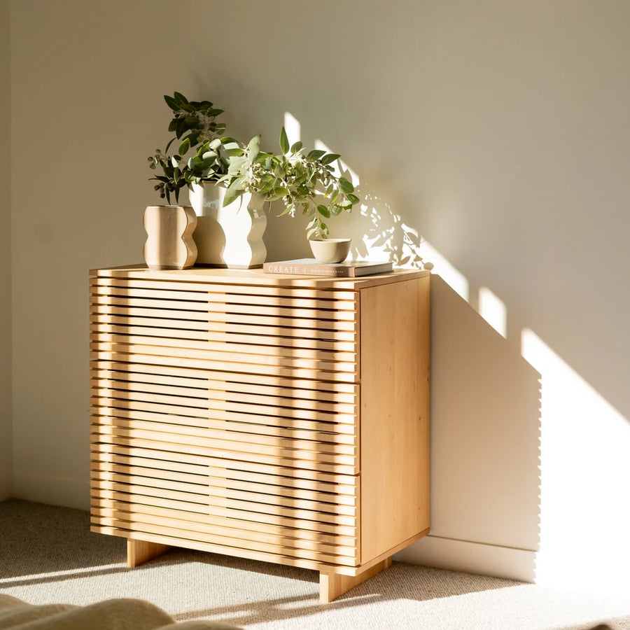 Linear 3 Drawer Chest - Oak