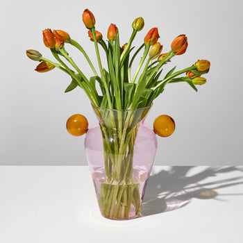 Geo Vase - Pink/Amber