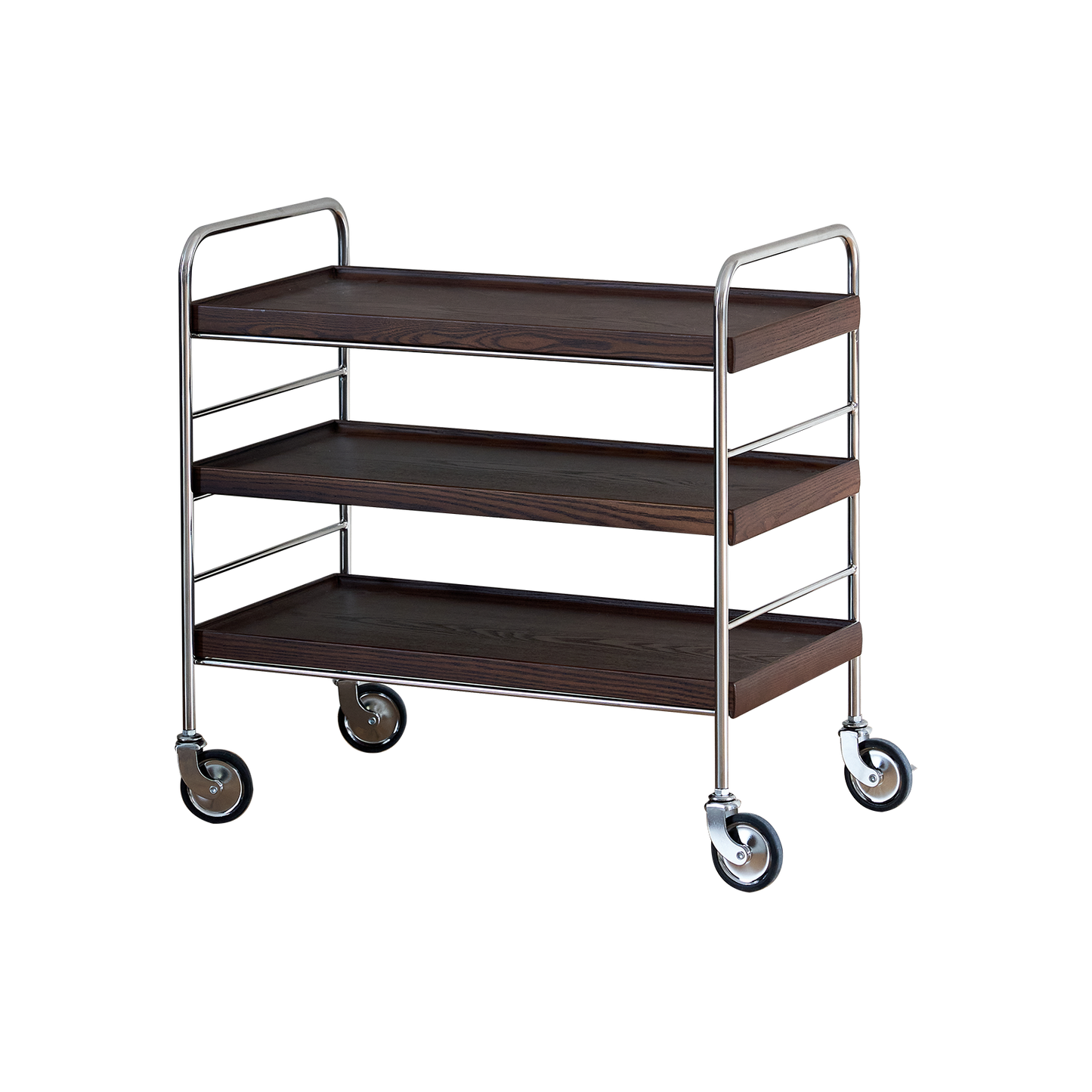 Flowing 3 Shelf Trolley - Brown/Black