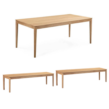 Gather Dining Bench Package - Oak