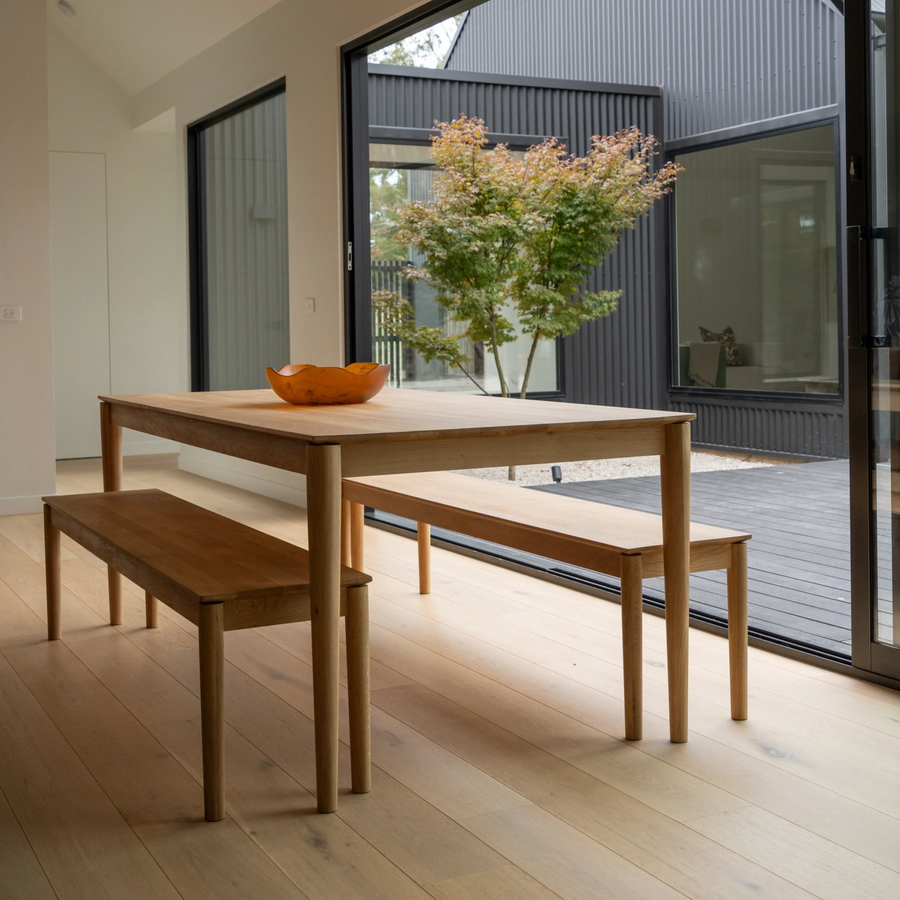 Gather Dining Bench Package - Oak