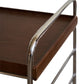 Flowing 2 Shelf Trolley - Brown/Leather