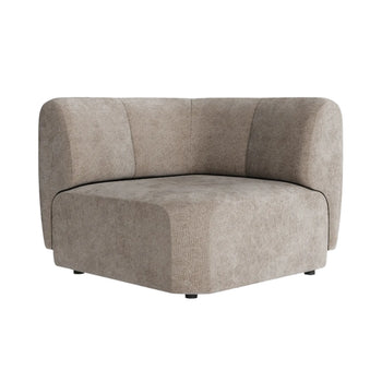 Plum Chaise Corner Module - City Almond