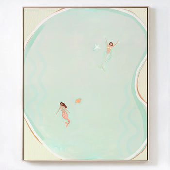 I Dreamed We Were Mermaids Canvas Print 60cm x 72cm White Frame