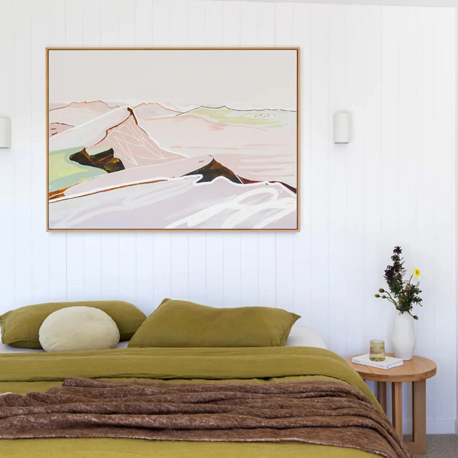 Tread Gently Canvas Print 100cm x 70cm Oak Frame