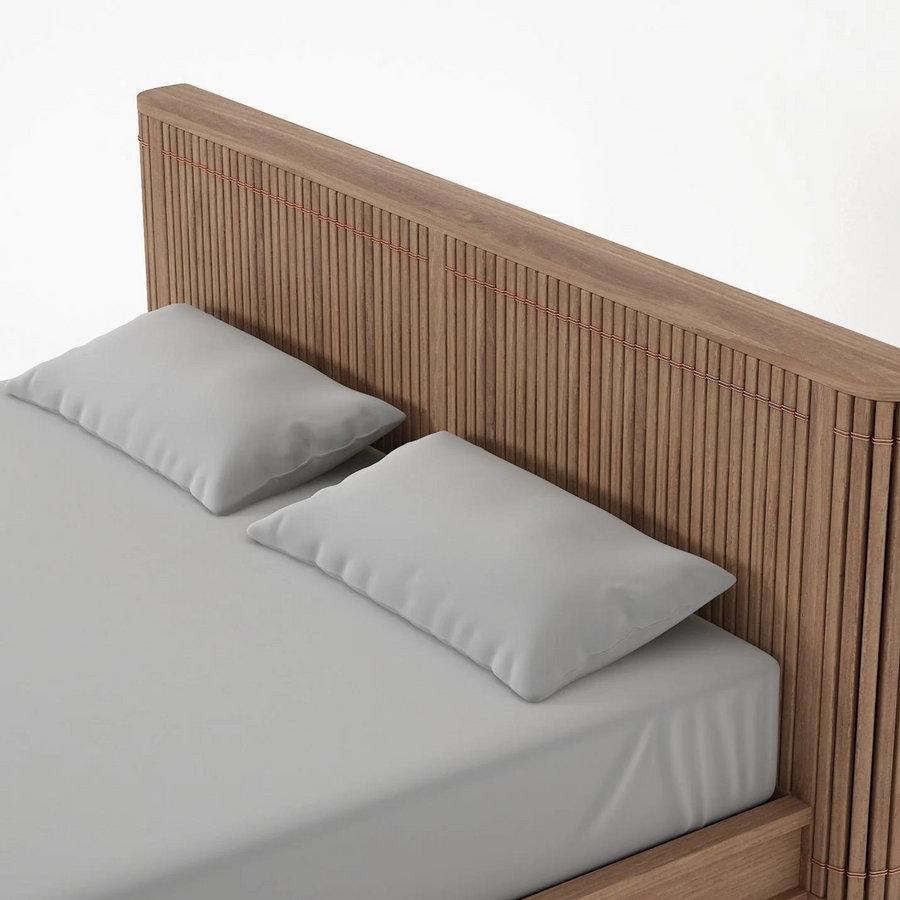 Koppar Queen Bed without Storage - Teak