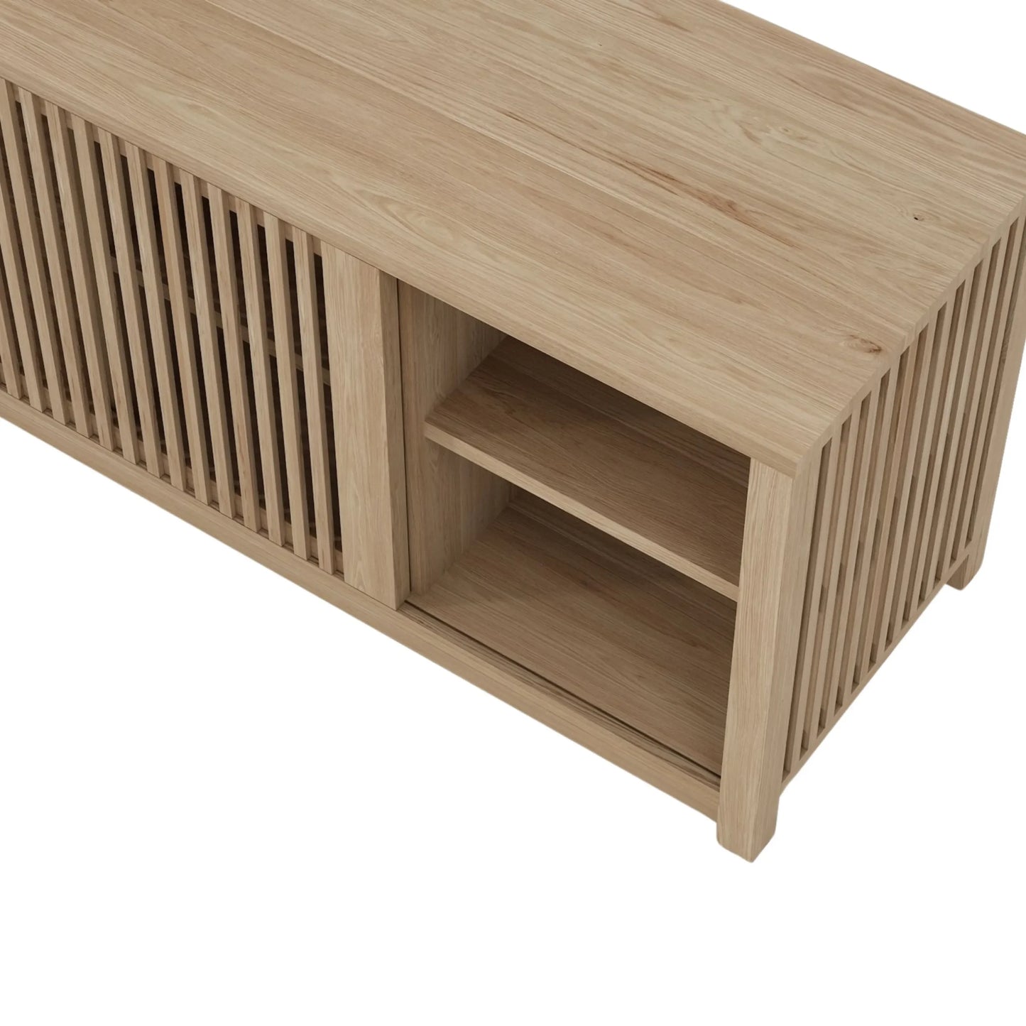 Ray Open Low Sideboard - Oak