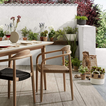 Nina Outdoor Dining Chair - Timber/Beige Rope