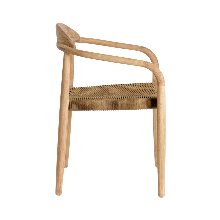 Nina Outdoor Dining Chair - Timber/Beige Rope