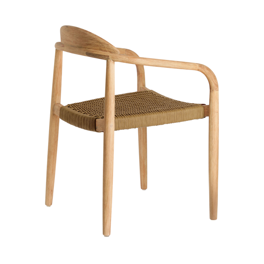 Nina Outdoor Dining Chair - Timber/Beige Rope