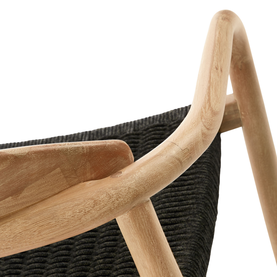 Nina Outdoor Dining Chair - Timber/Dark Grey Rope