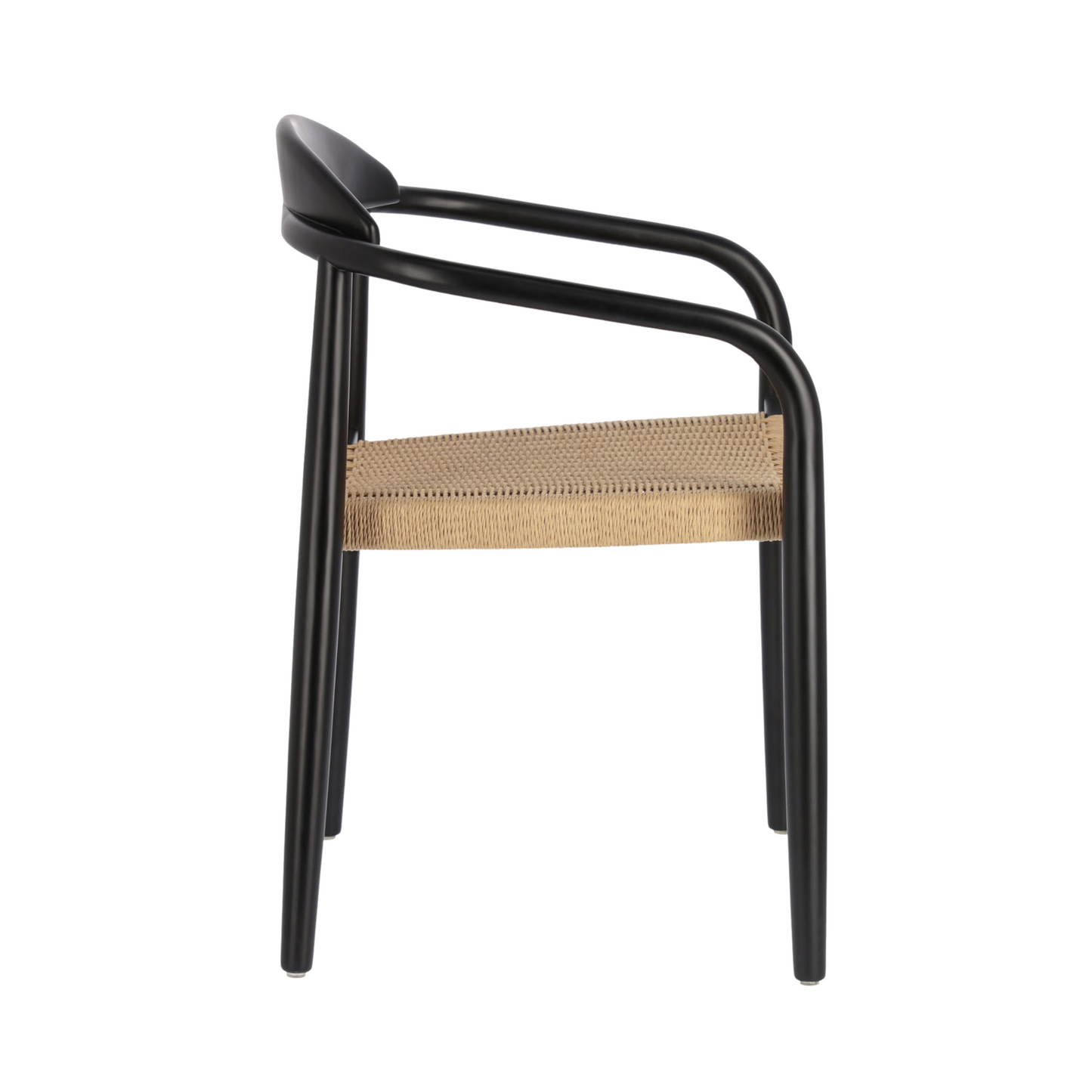 Nina Outdoor Dining Chair - Black/Beige Rope