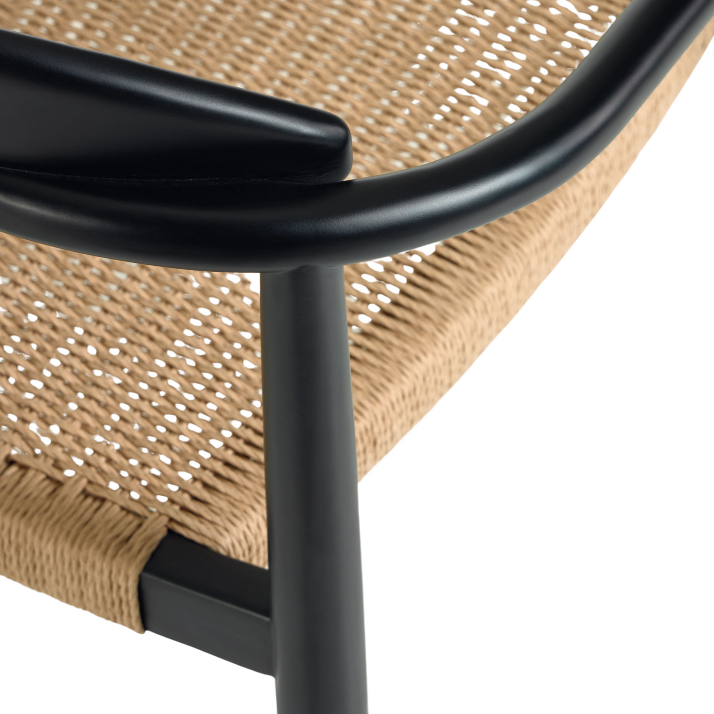 Nina Outdoor Dining Chair - Black/Beige Rope