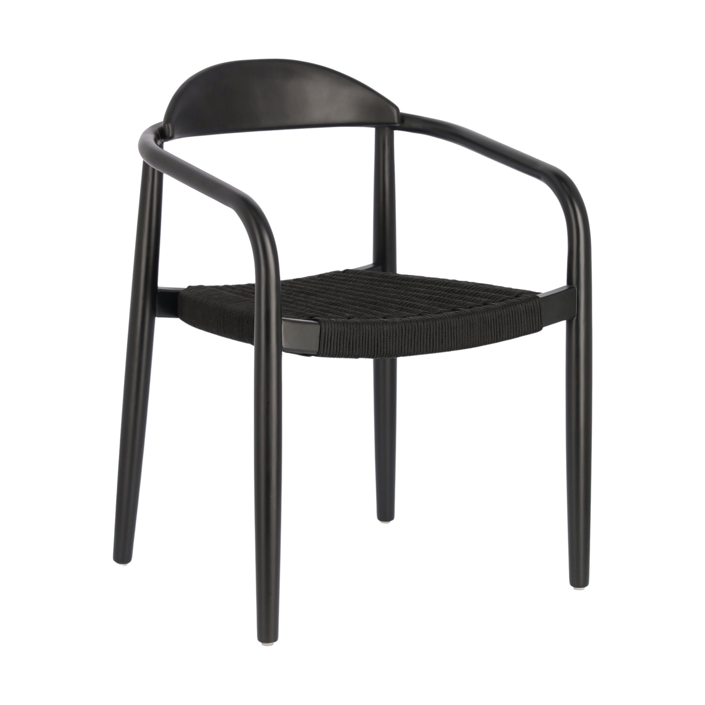 Nina Outdoor Dining Chair - Black/Black Rope