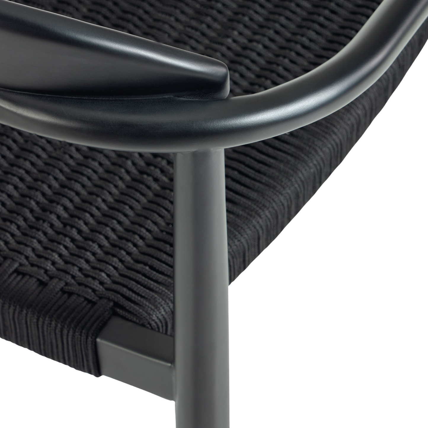 Nina Outdoor Dining Chair - Black/Black Rope