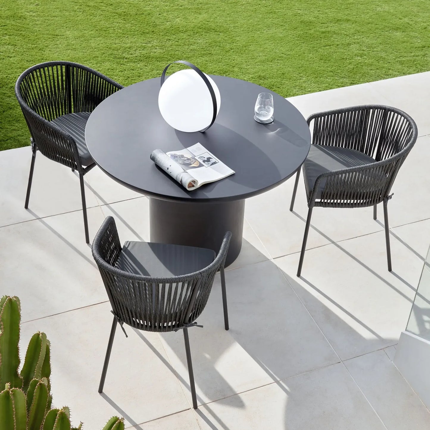 Yanet Outdoor Dining Chair - Dark Grey