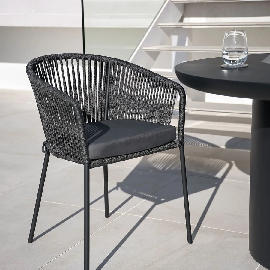 Yanet Outdoor Dining Chair - Dark Grey