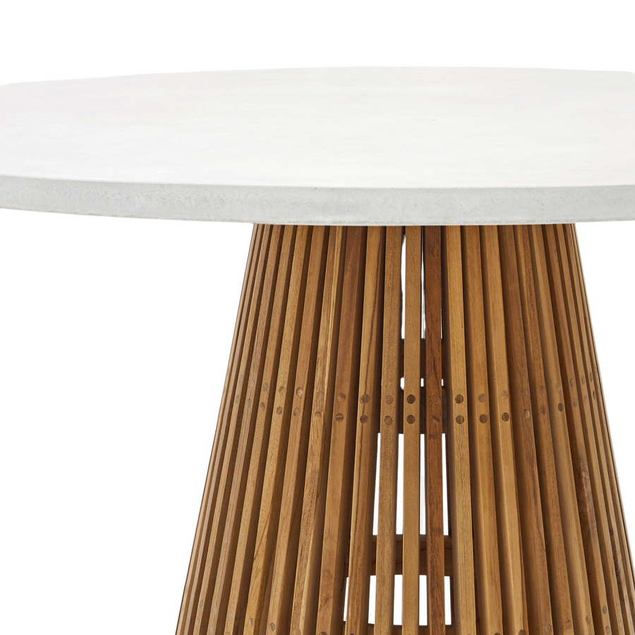 Alcaufar Outdoor Dining Table 120cm - White